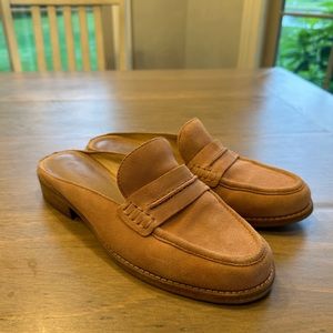 Madewell Elinor Suede Loafer Mule Dust Clay Rose